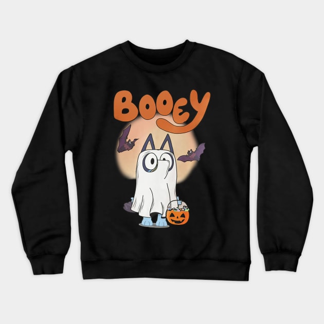 Booey Halloween Spooky Season Bluey Family Scary  Bluey Trick Or Treat Ghost Month Crewneck Sweatshirt by TDH210